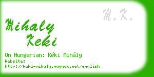 mihaly keki business card