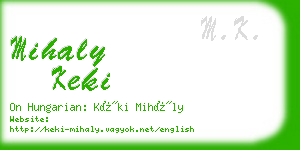 mihaly keki business card